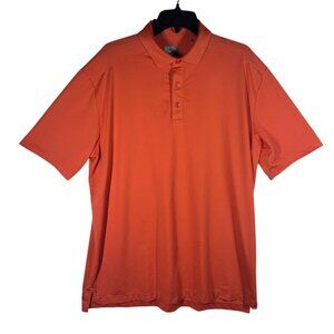Callaway Polo Shirt Mens Large Orange Short Sleeve Golf Performance